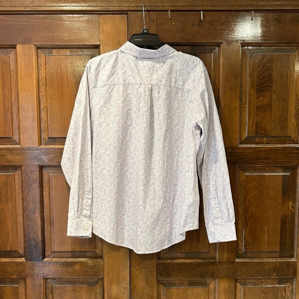 L.L. Bean Women's XL Wrinkle Resistant Cotton Button Down Shirt Floral Ditsy - Picture 3 of 9